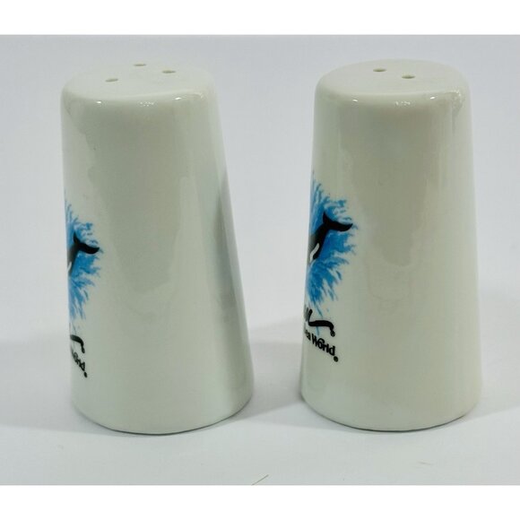 Sea World Amusement Park Shamu Killer Whale Salt & Pepper Shakers Ceramic Vtg - Picture 6 of 8